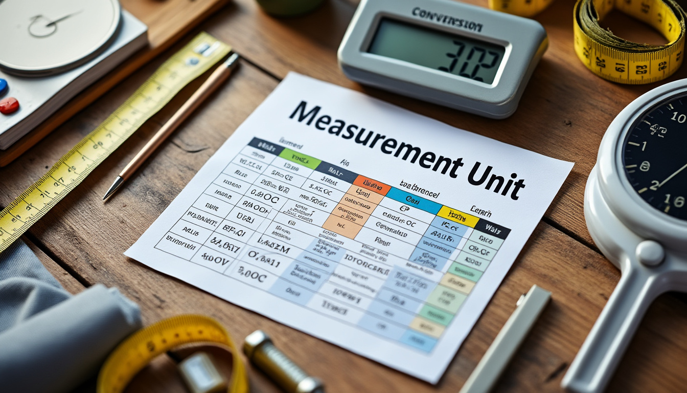 Comment le tableau d'unité de mesure facilite la compréhension des ...