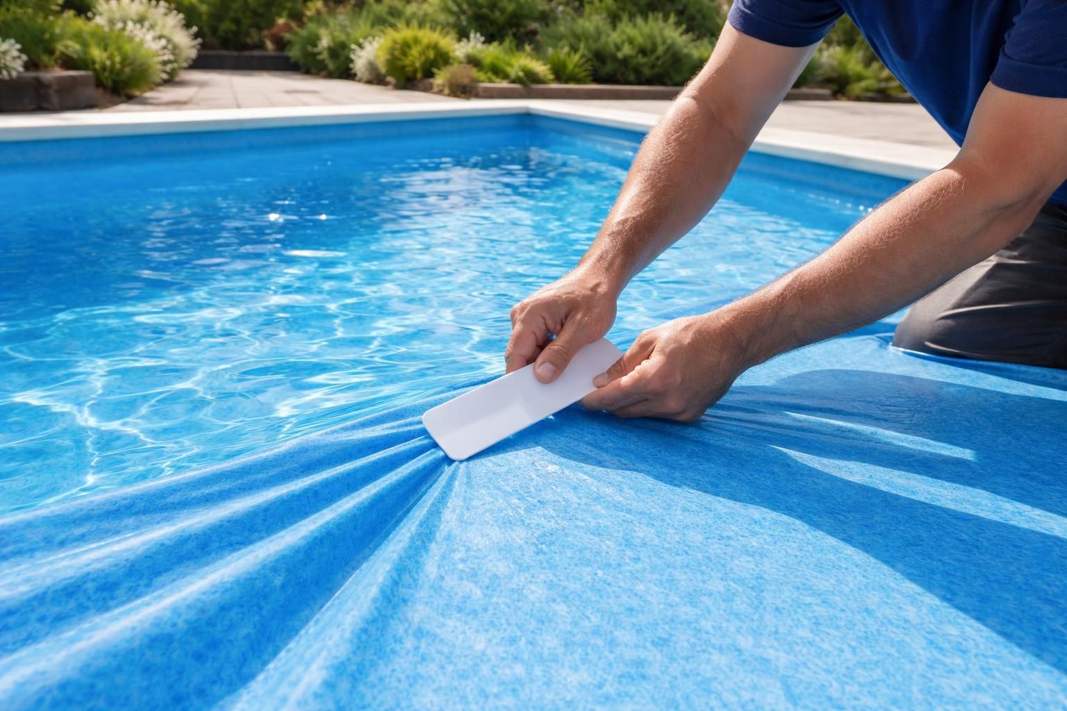 découvrez notre guide pratique pour enlever efficacement les plis du liner d'une piscine pleine et garder une surface lisse et impeccable.