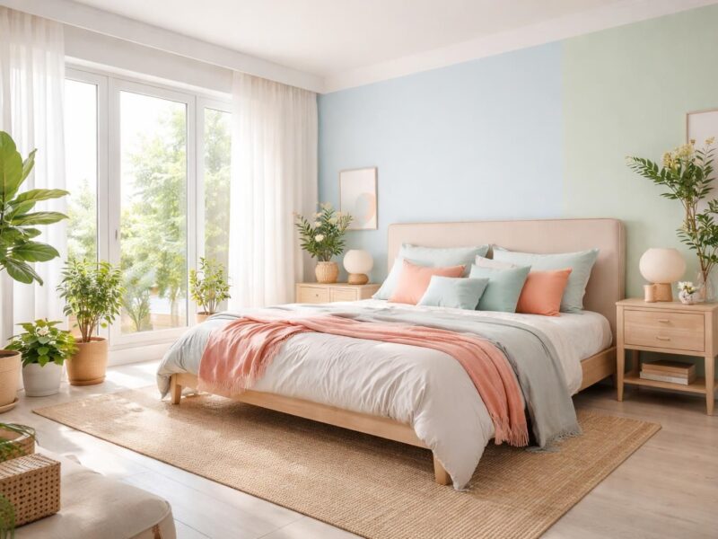 Découvrez les couleurs de peinture tendance pour une chambre à coucher en été