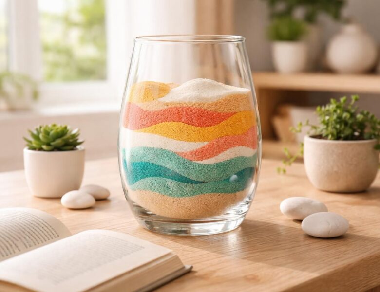 Inspirez-vous : décorer un vase avec du sable coloré pour un effet déco époustouflant