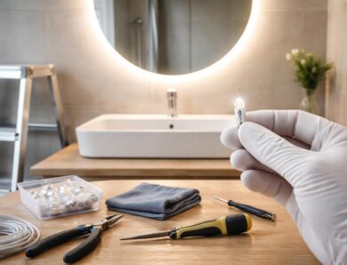 Les outils nécessaires pour changer la led du miroir dans la salle de bain facilement