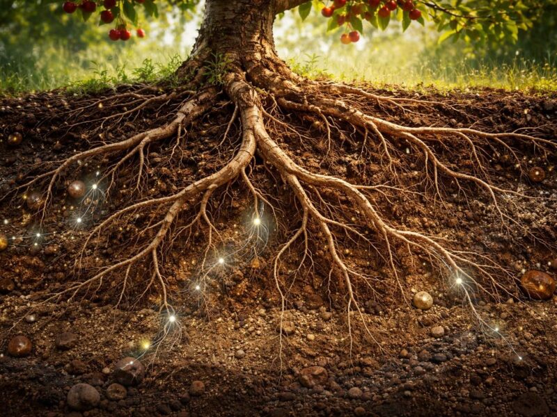 Les racines du cerisier et leurs interactions avec le sol et les nutriments