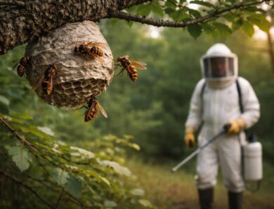 Début de nid de frelon européen : conseils pour une intervention sécurisée