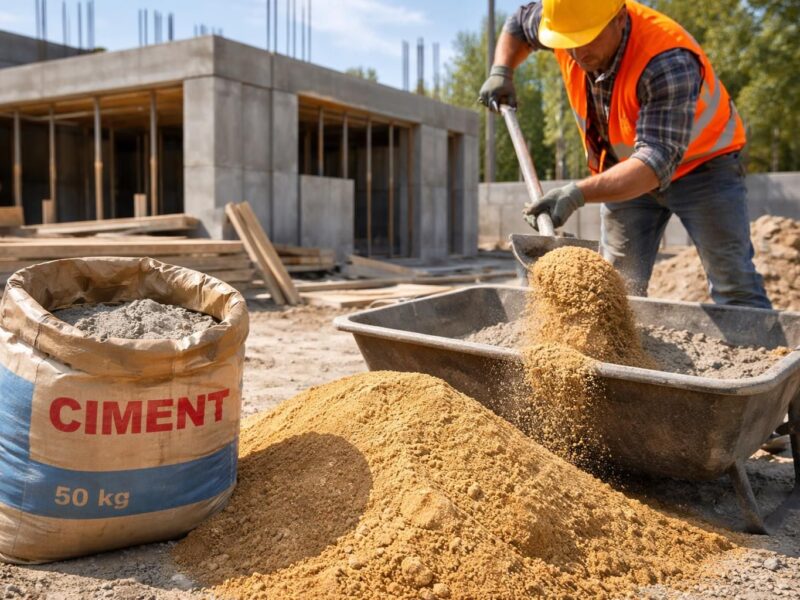 Découvrez combien de sable pour un sac de ciment est nécessaire pour vos projets