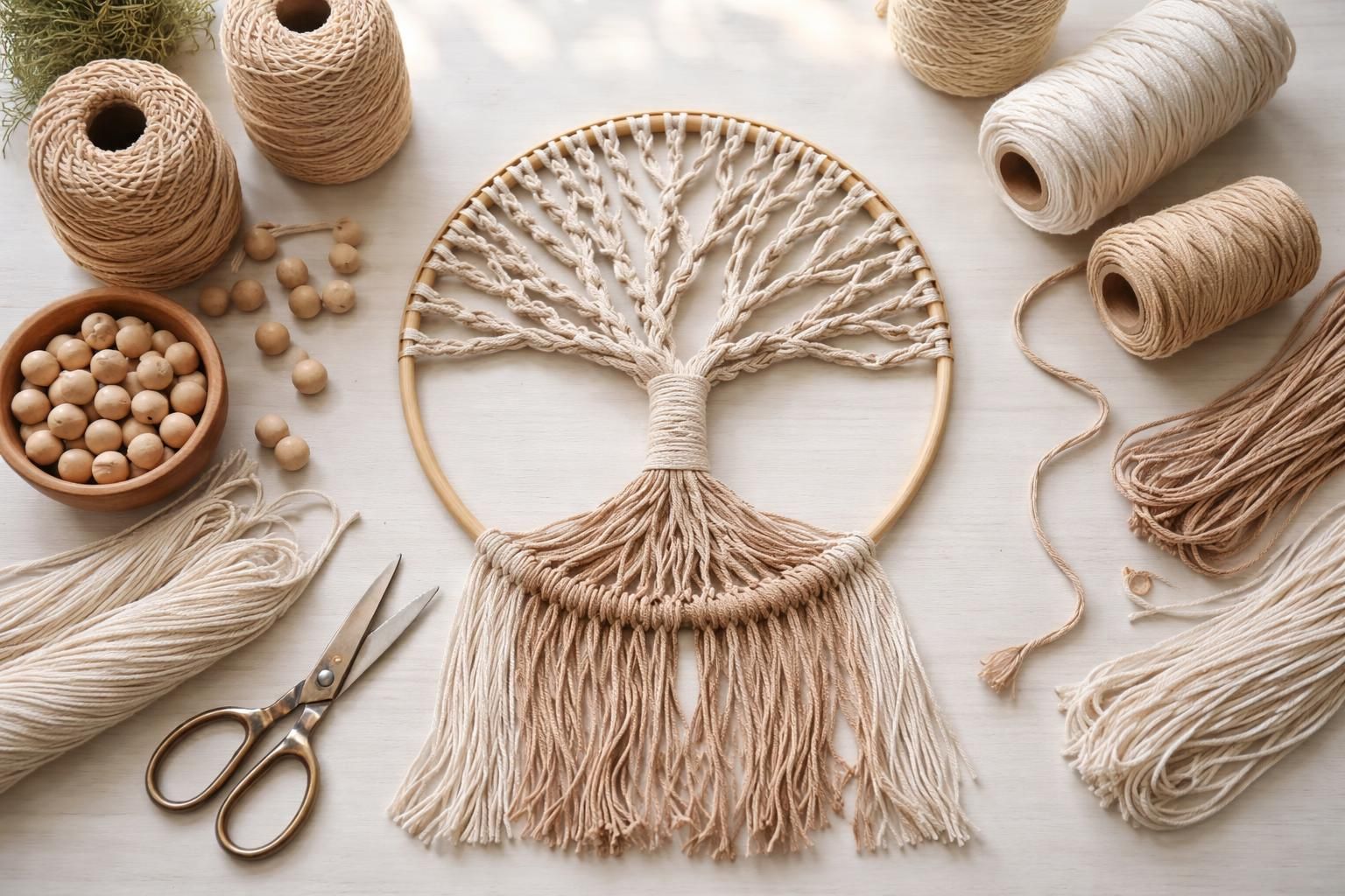 apprenez à fabriquer un magnifique arbre de vie en macramé grâce à notre tutoriel facile à suivre, étape par étape, idéal pour débutants et passionnés de diy.