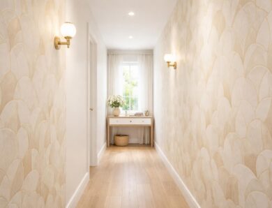 Le papier peint idéal pour illuminer un couloir étroit