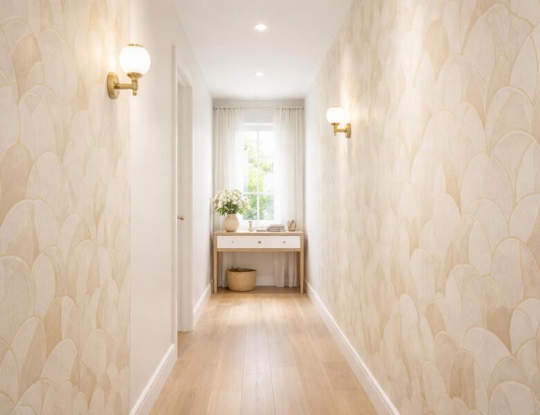Le papier peint idéal pour illuminer un couloir étroit