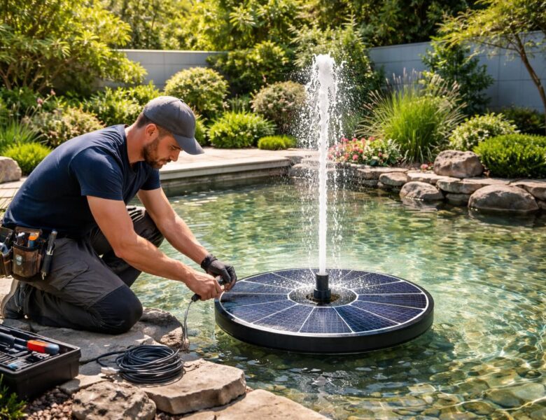 L&rsquo;installation facile des fontaines solaires puissantes : guide pratique