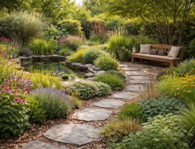 Les avantages d&rsquo;un design de photo d&rsquo;un jardin sans pelouse