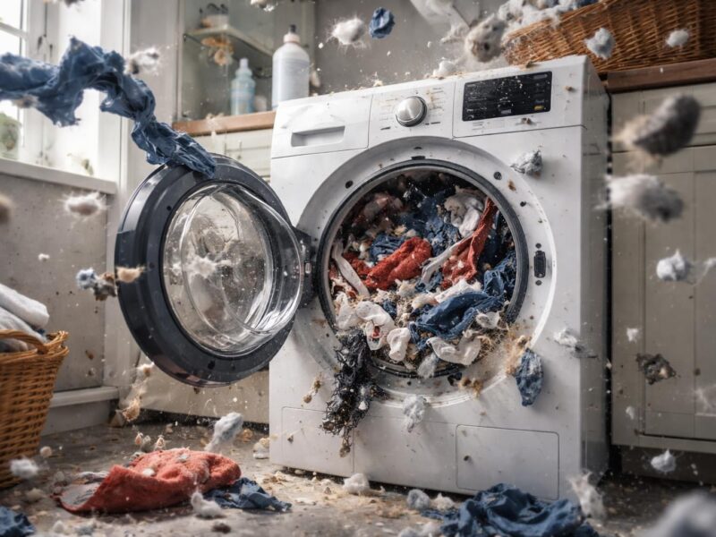 Les conséquences d&rsquo;une machine à laver avec bruit marteau piqueur sur votre linge