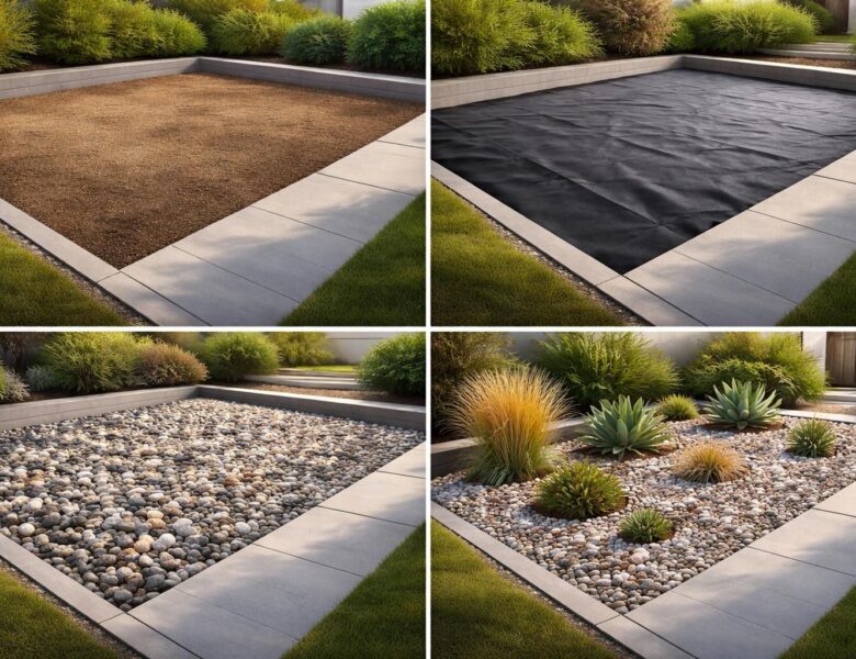 Les étapes pour réussir un parterre moderne avec cailloux sans entretien