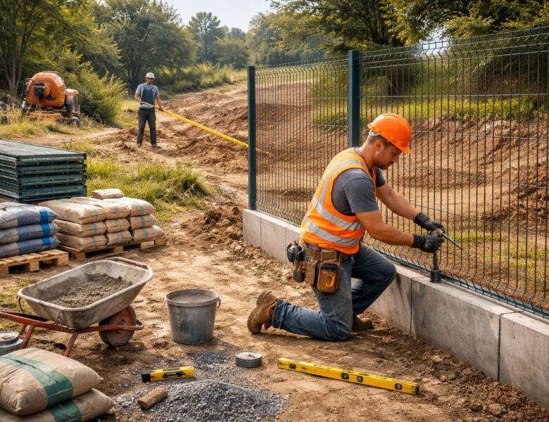 Les facteurs influençant le tarif de la pose d&rsquo;une clôture rigide avec soubassement en béton