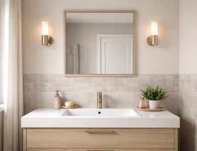 Comment harmoniser la hauteur de la faïence au-dessus du lavabo avec le reste de votre déco ?