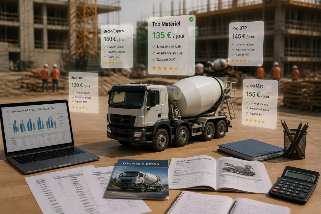 comparez les prix des toupies de béton et découvrez les meilleures options pour choisir celle qui convient à vos besoins et à votre budget.