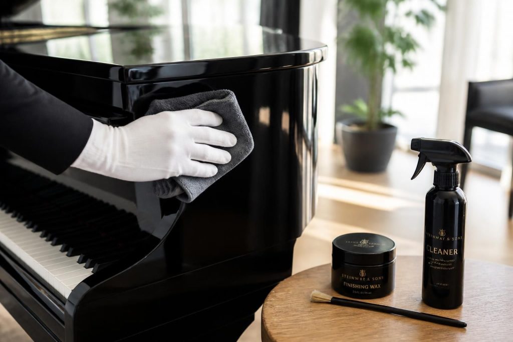 apprenez les techniques professionnelles pour nettoyer et entretenir un piano laqué noir, afin de préserver son éclat et sa beauté exceptionnelle.