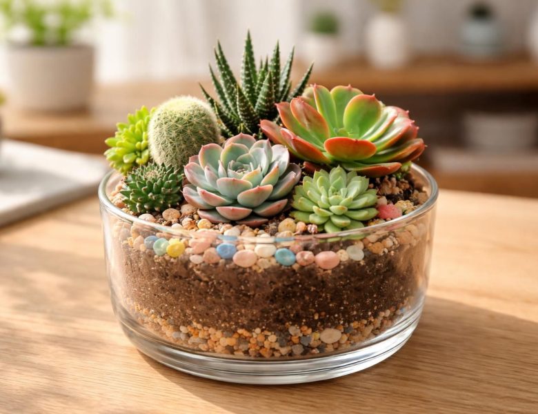 Idées originales pour un mini-jardin facile de plantes grasses