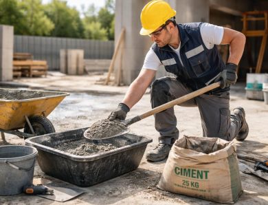 Le dosage du béton à la pelle avec un sac de 25 kg : Techniques professionnelles à découvrir